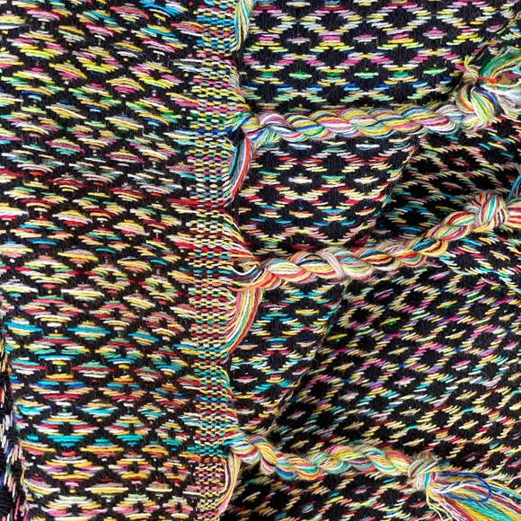 Throw | Turkish cotton | Textured & Heavyweight Oversized Throw/Towel, Black - Picture 3 of 5